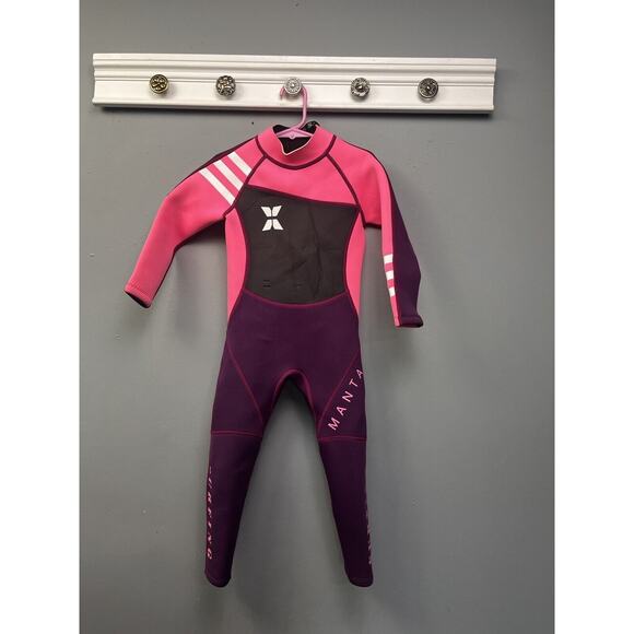 Dive And Sail Wet Suit X Manta Girls Medium Surfing Beach Wear Pink Purple - Picture 1 of 12